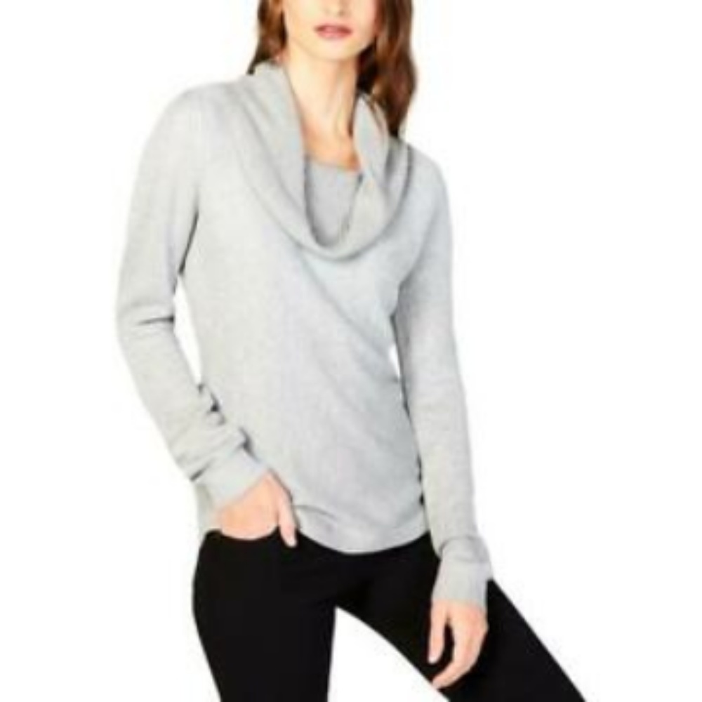 NY Collection Silver Metallic Pullover Sweater PXS